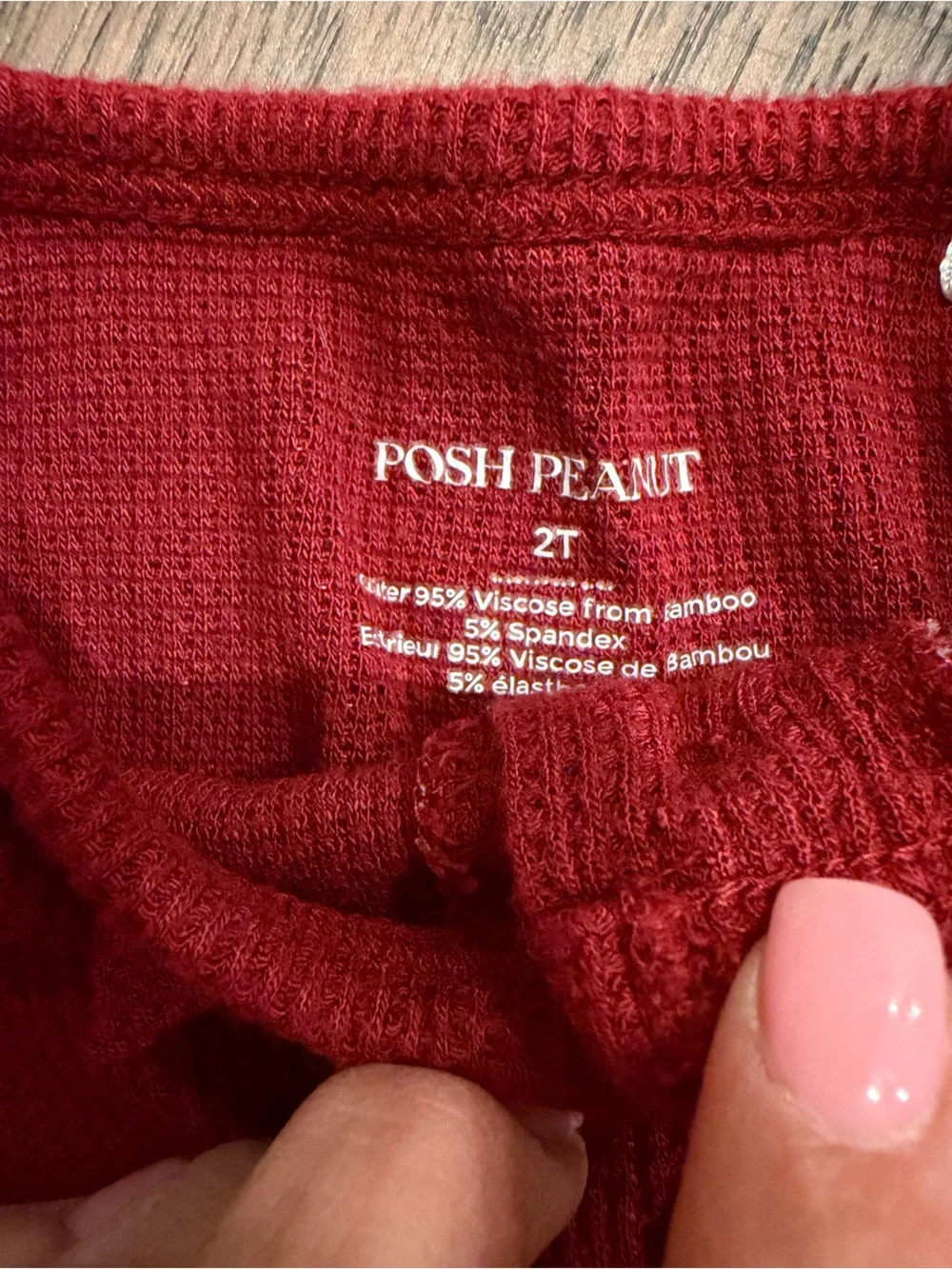 Posh Peanut. Girls Long Sleeve Red Knit Peplum Bodysuit